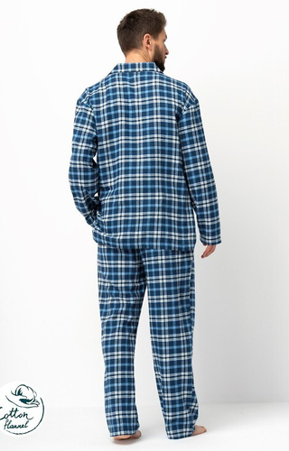 MNS 492 Key jeans pijama de hombre - franela a cuadros, algodón