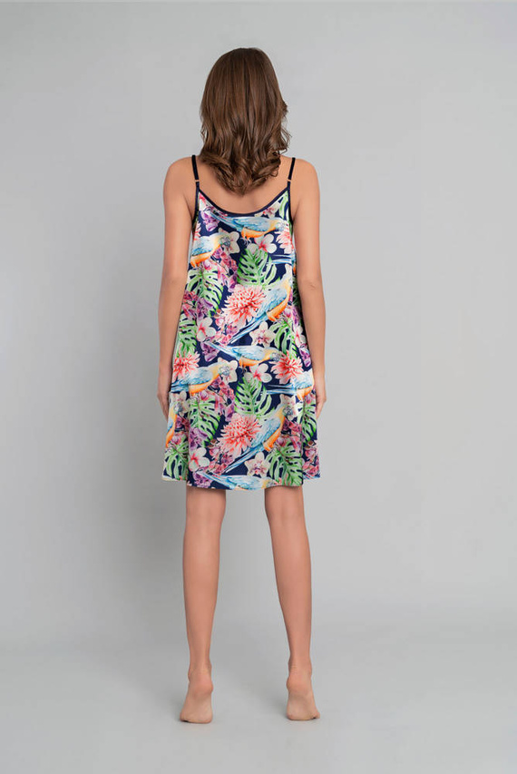 Polinesia Camisón de señora, tirante estrecho Moda Italiana - estampado floral