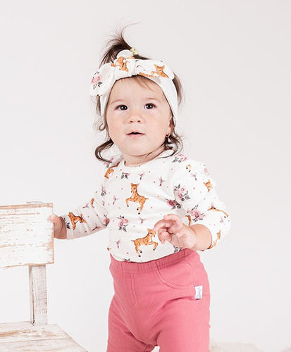 216095 Lala - Nicol body bebé, algodón, manga larga, piel de venado