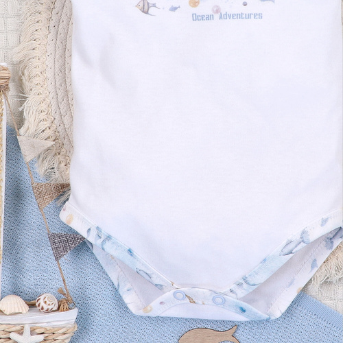 ABN-5448 Body de algodón orgánico Sea Of Joy de Nini - algodón orgánico, manga corta