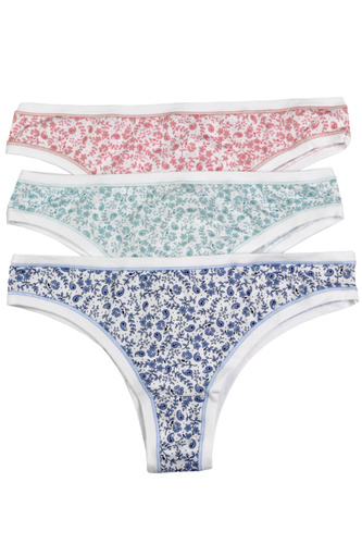 GD139-5H100 Pack de 3 braguitas brasileñas Cotonella - algodón, ajuste sensual, comodidad diaria