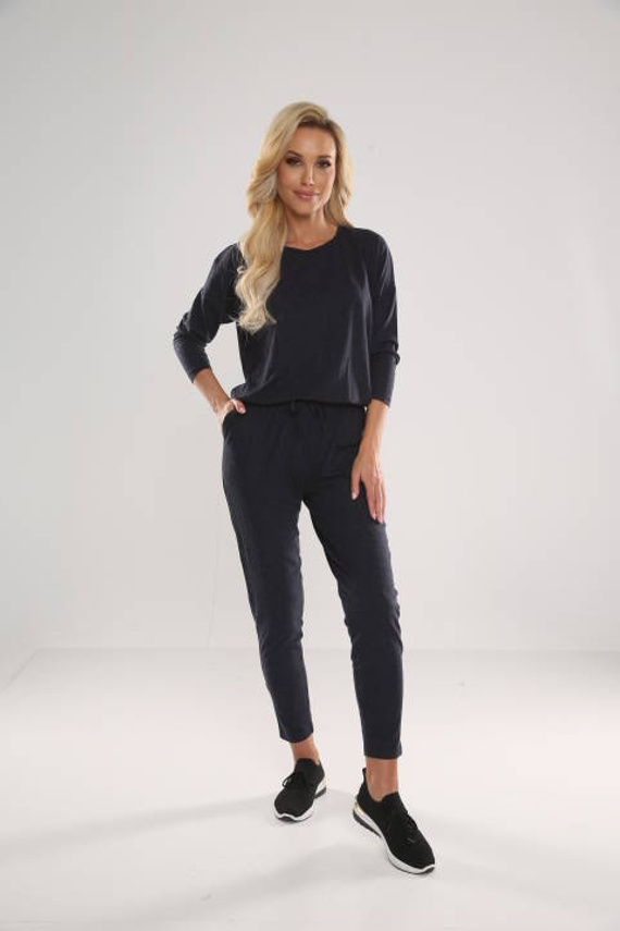 305 Paula Traje de pijama para mujer - azul marino