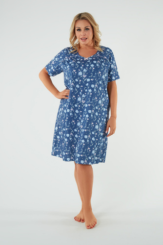 Camisón Agalia, manga corta Moda Italiana - estampado