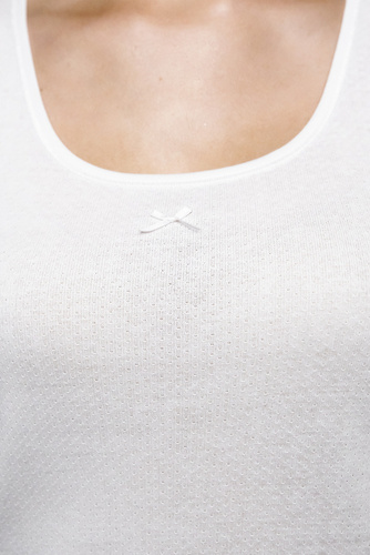 Camiseta de tirantes anchos Debi Ladies Italian Fashion - blanco