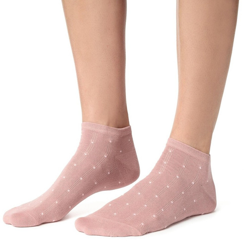 Stopki de mujer Steven 114 Summer de algodón finas para sneakers rosa 177