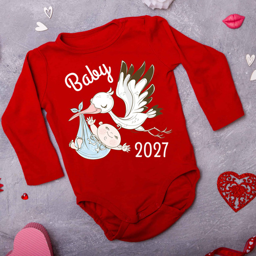 Body para bebé moocha BABY 2027 rojo manga larga