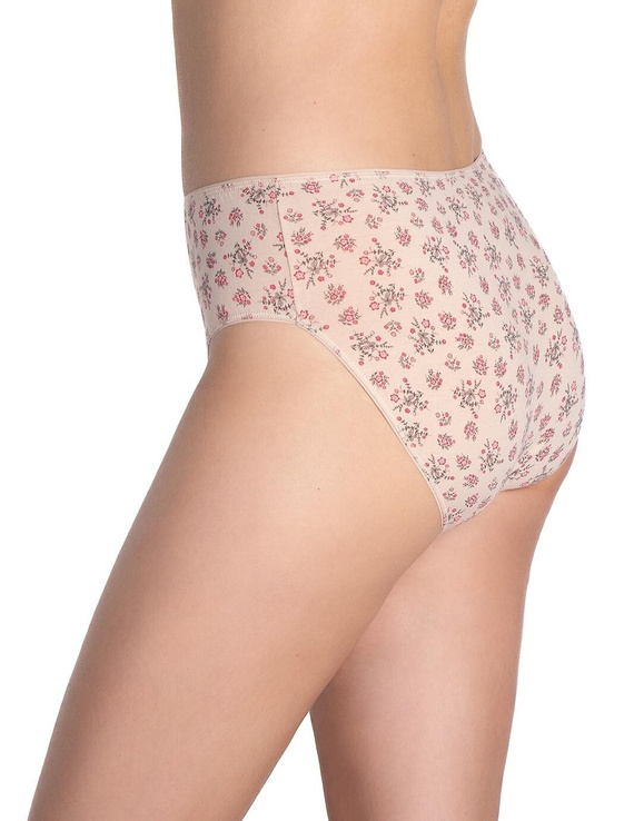 Lama L-120 BI-97 braguitas de bikini para mujer - algodón, pack de 3 en tonos beige y marrón