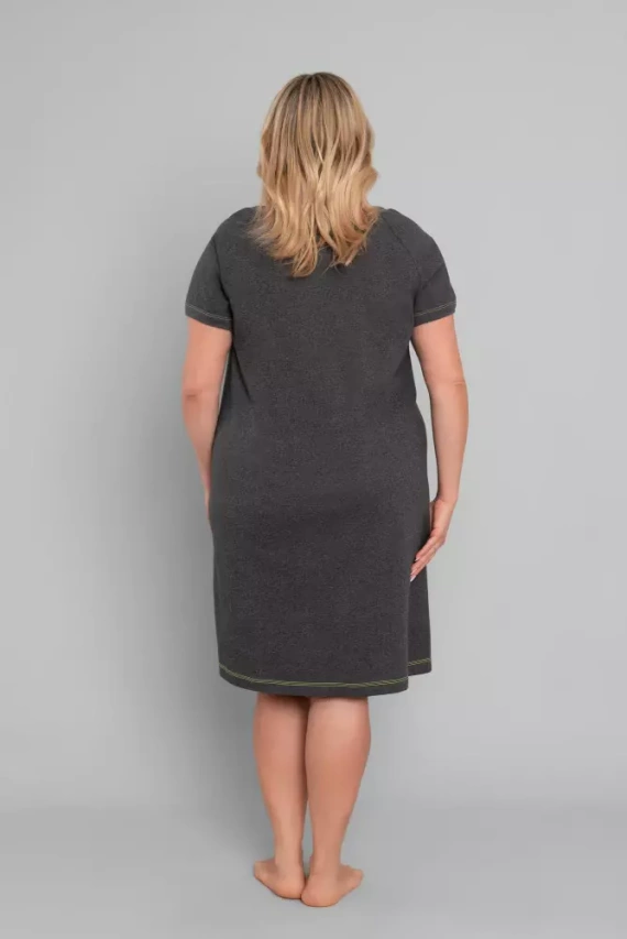 Volta camisón manga corta Moda Italiana - melange oscuro/verde