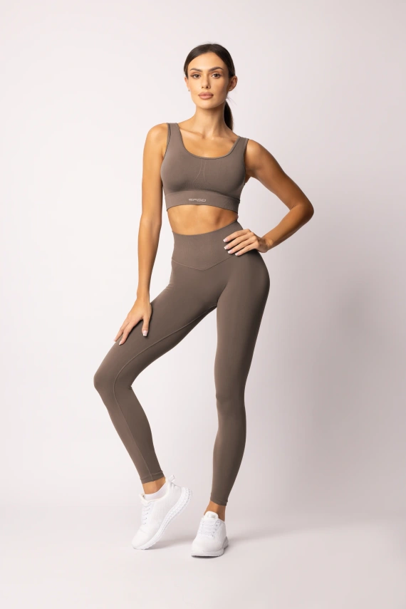 Leggings de mujer SPAIO Flex Innergy 2.0 beige - sin costuras, soporte de regeneración