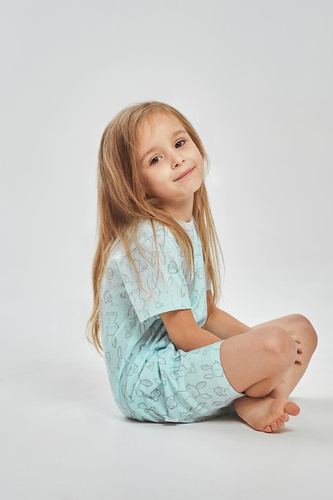 Camisón niña 3547 Arleta Taro 100% algodón turquesa