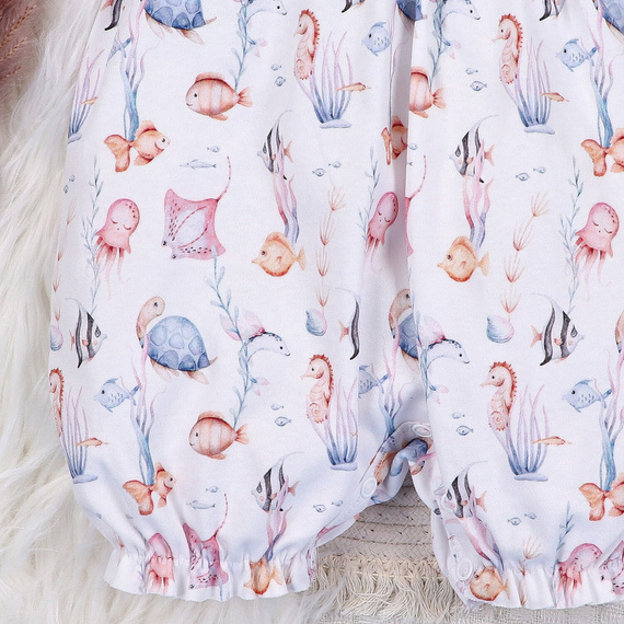 ABN-5481 Pelele para bebé Underwater World Nini - algodón orgánico, manga corta