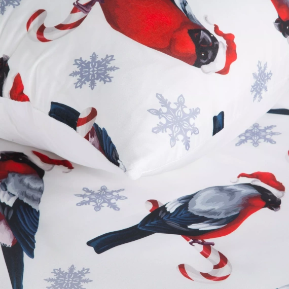 Melody Navidad ropa de cama de microfibra Eurofirany rojo decorado con estampado navideño