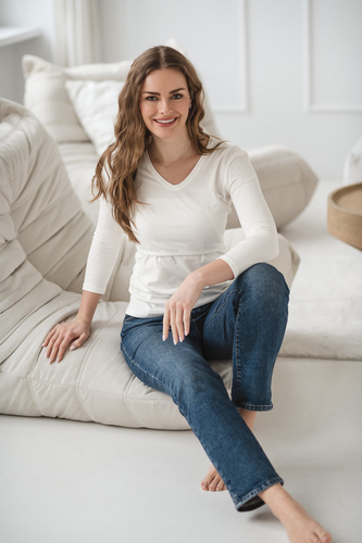 Milk&Love Milk Shirt camiseta premamá y lactancia 7/8 white