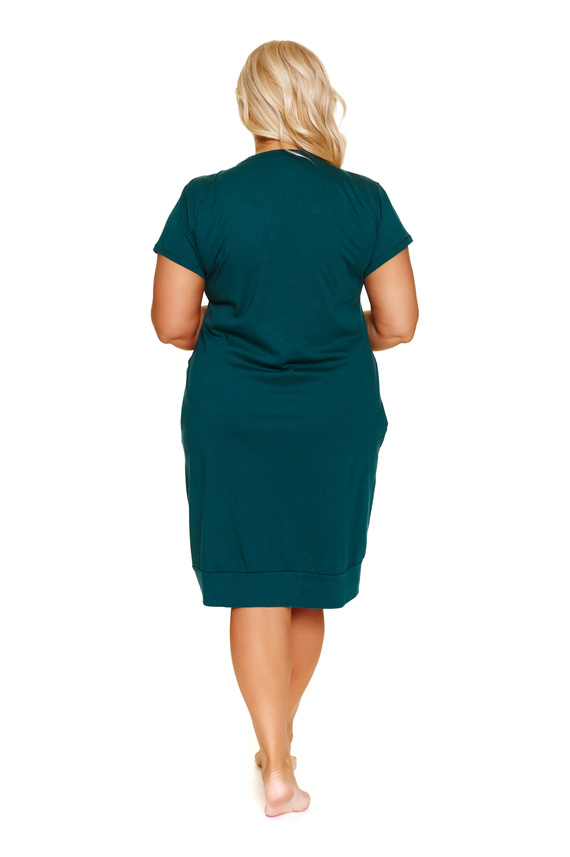 4348 Doctor Nap - Camisón de embarazo y lactancia | 100% algodón, fabricación polaca - esmeralda