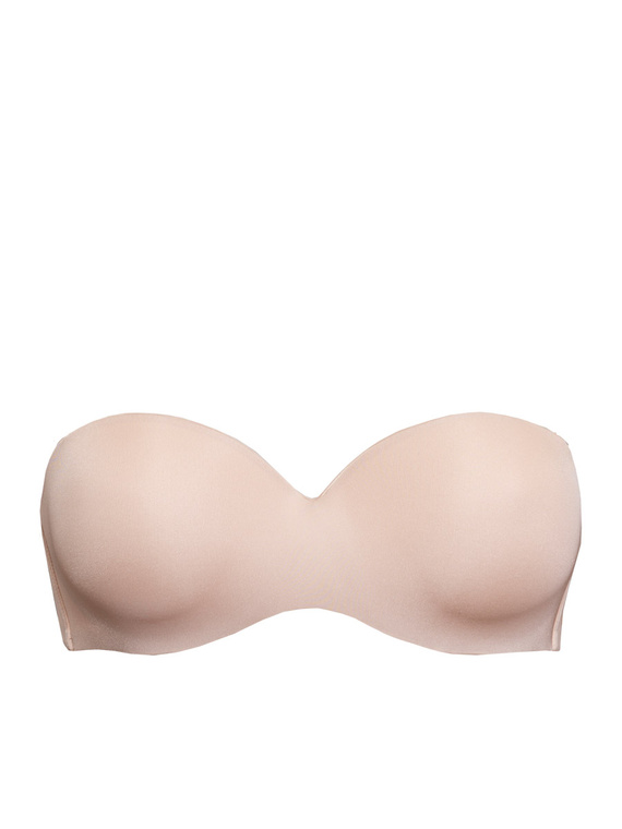 1580 Sujetador push-up Fantastic - bandeau, microfibra Sielei beige