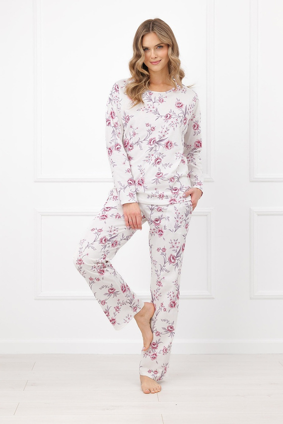 Pijama de mujer Beauty Italian Fashion 100% algodón manga larga pantalón