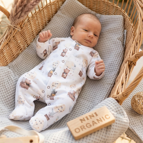 Pelele Nini 100% Balloon Friends algodón orgánico para recién nacido