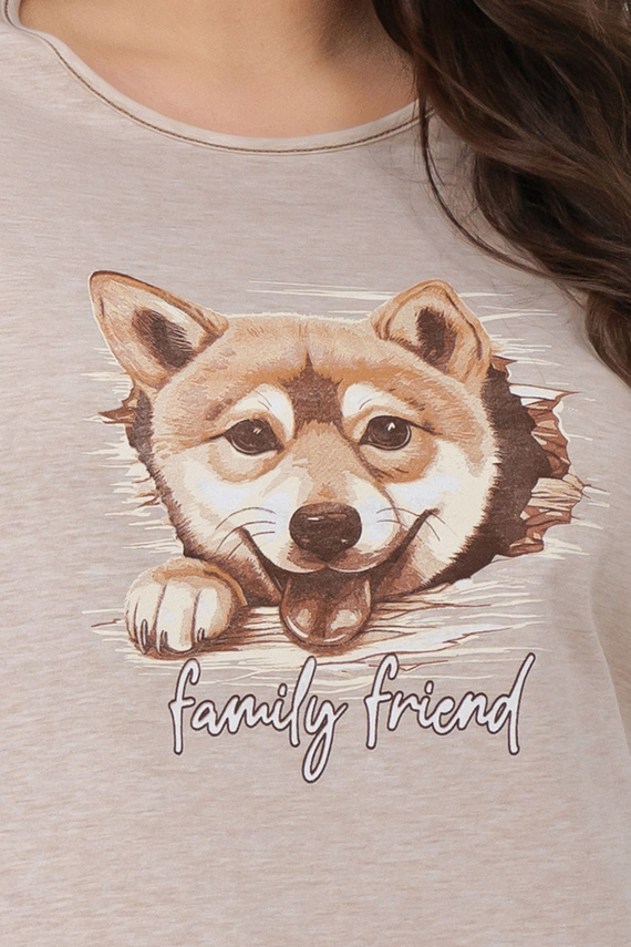 Camisón mujer Shiba Italian Fashion 100% algodón manga corta