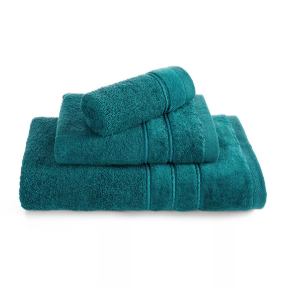 Set de toallas Eurofirany 3 piezas suaves absorbentes elegantes Sibel dark turquoise