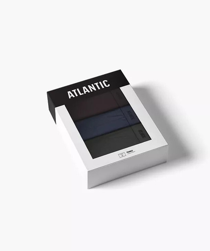 Bóxers para hombre Atlantic 3MH-0111 A3 pack de 3 marrón-índigo-khaki – 95% algodón, ajustados