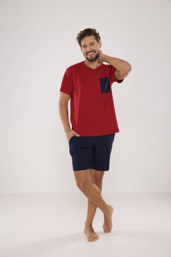 646 Kevin Pijama de hombre De Lafense - granate