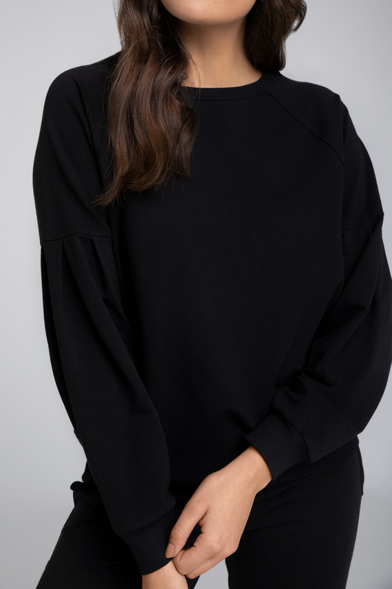 Parma Ladies conjunto manga larga, pantalón Italian Fashion - negro