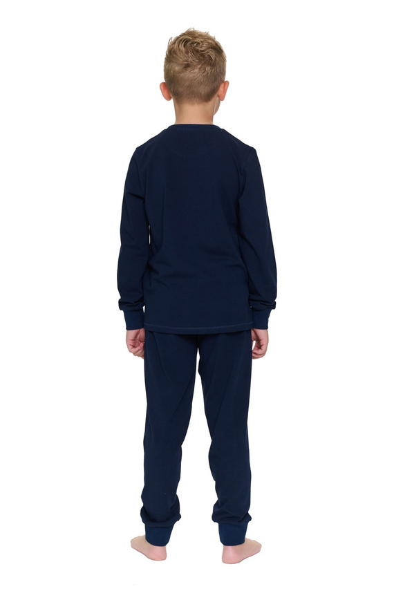 Pijama infantil Doctor Nap 7506 azul marino de algodón con ciervo Stay Cozy