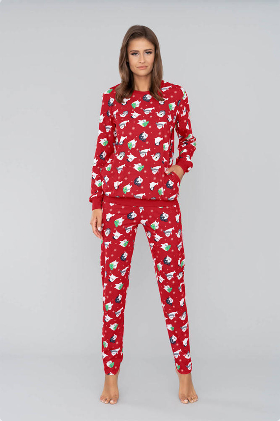 Koda Pijama de señora italiano Fashion-print rojo