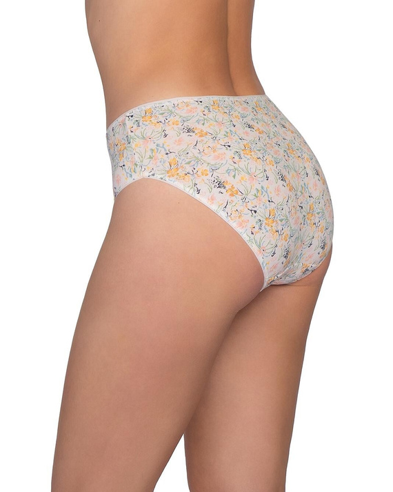 Braguitas L-120 BI-105 Lama de algodón Braguitas de mujer bikini 3 unidades con flores