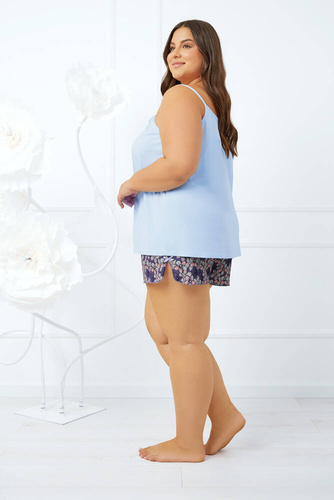 Gonesa Pijama señora slim-fit, short Moda Italiana - azul/print