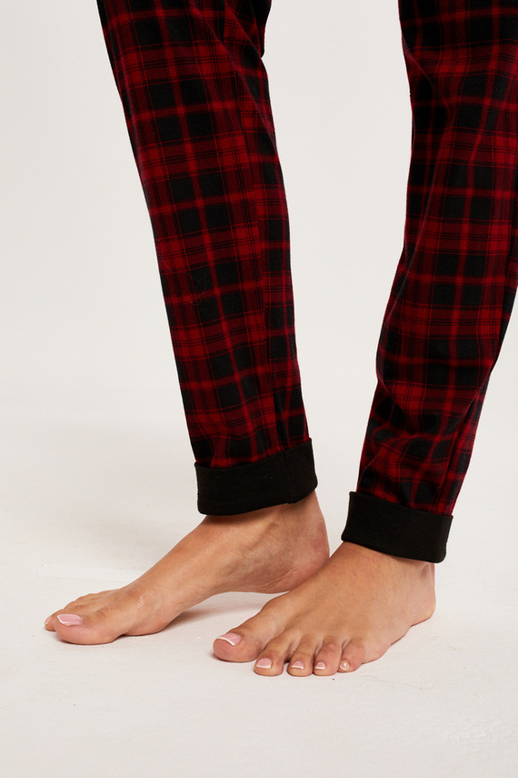 Ordesa Pijama señora manga larga, pantalón largo Moda Italiana - negro/estampado