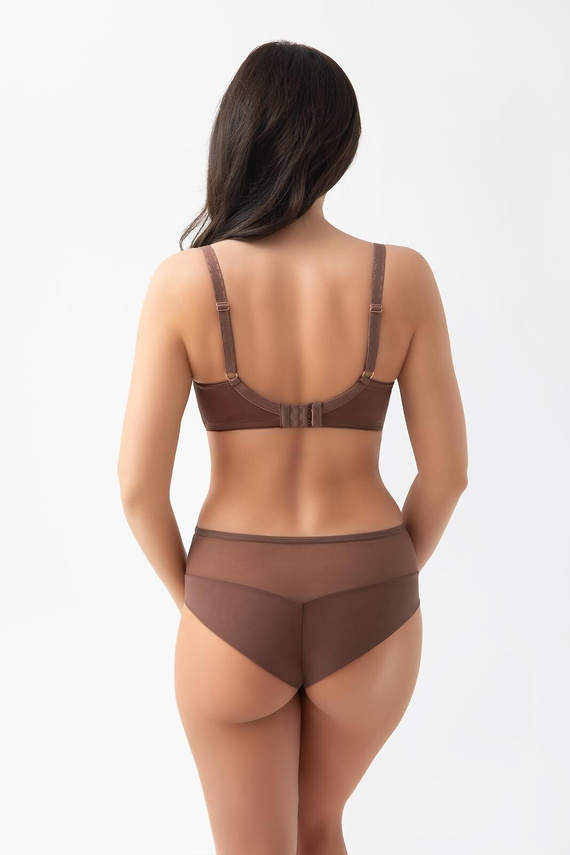 Figi brazylijskie B019 Frida Gorsenia czekoladowe z haftem soft