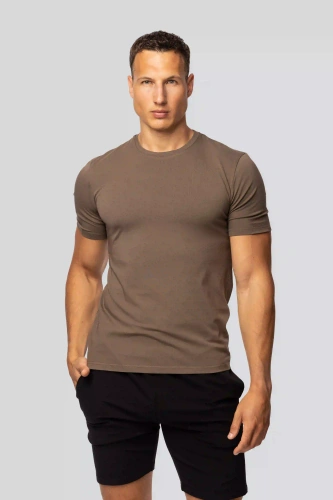 Camiseta de hombre Urban khaki- Algodón Corte clásico, alta calidad, flexibilidad, comodidad durante todo el día