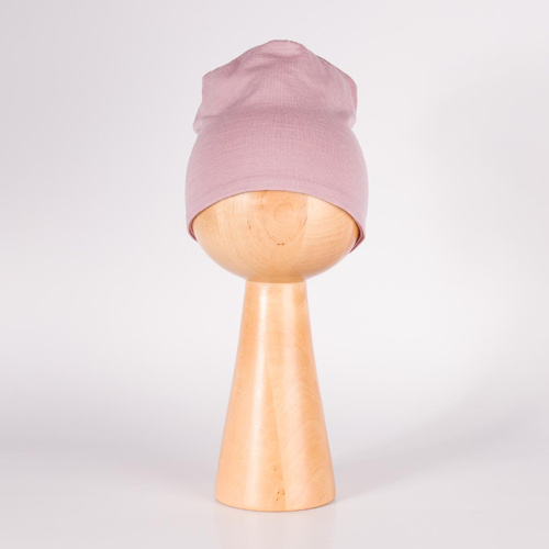 229100 Nicol Gorro Merino 100% lana infantil de doble capa - rosa polvo