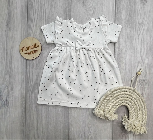 Vestido-body SB16200 Mamatti blanco para bebé con manga corta