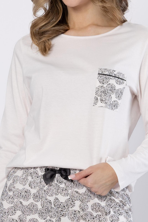 Baśka 1698 Leveza pijama negro - clásico, de dos piezas, cómodo