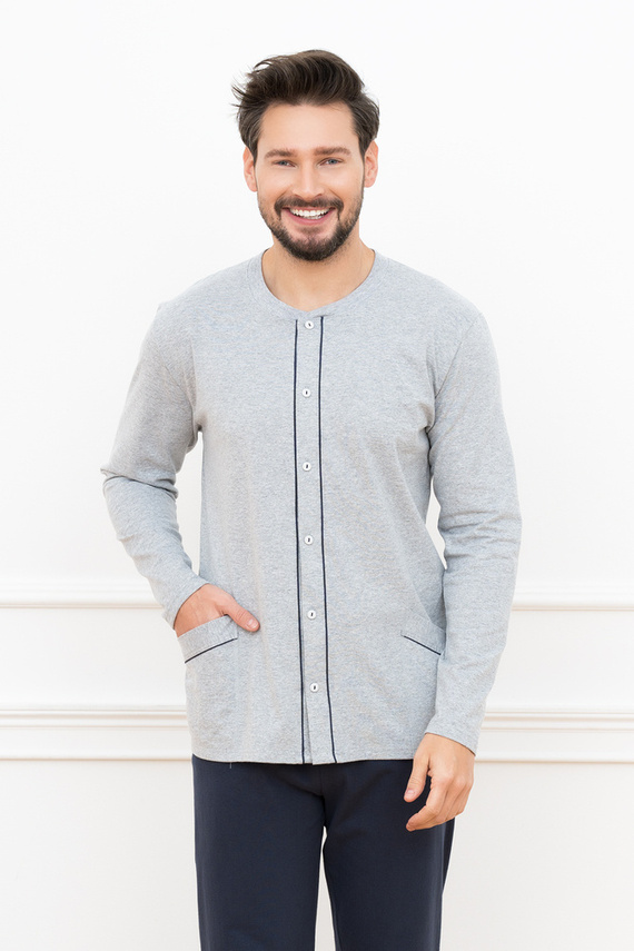 Alcest Hombres de manga larga, pantalón largo Moda Italiana - azul marino