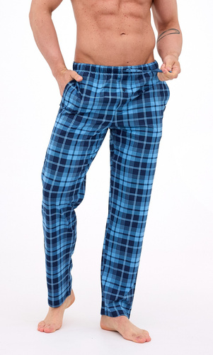 691/62 Pantalón de pijama Cornette hombre - largo, a cuadros, algodón