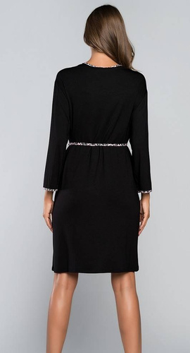 Eila Bis Albornoz manga 3/4 Moda Italiana - estampado leopardo