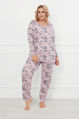 Toliana Pijama de señora manga larga, pantalón largo Moda Italiana