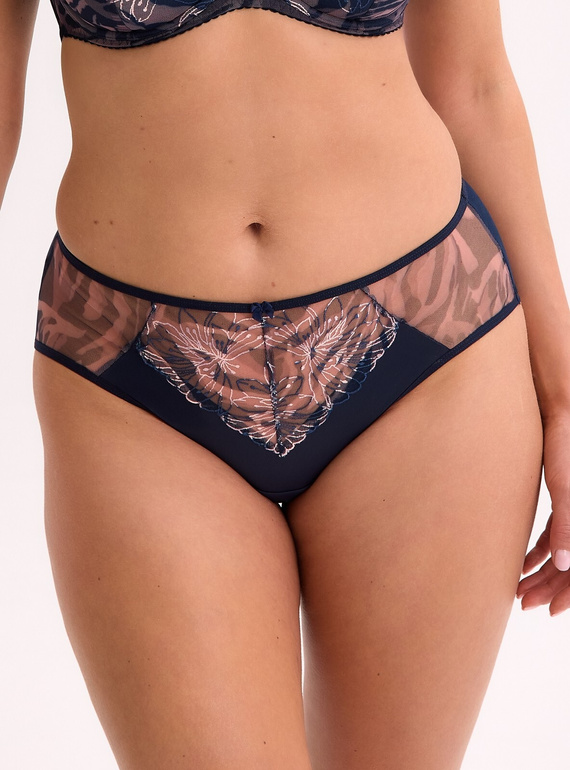 Braga GFP 1329 Sienna Gaia azul marino - braga clásica de mujer en malla y encaje