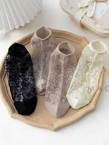 CC-251112 – calcetines invisibles mujer algodón con malla ecru