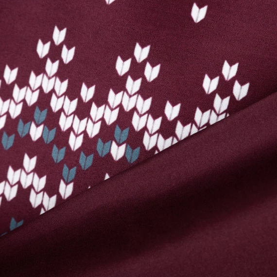 Matt Ropa de cama de Navidad de microfibra Eurofirany granate - decorada con un estampado de estilo escandinavo