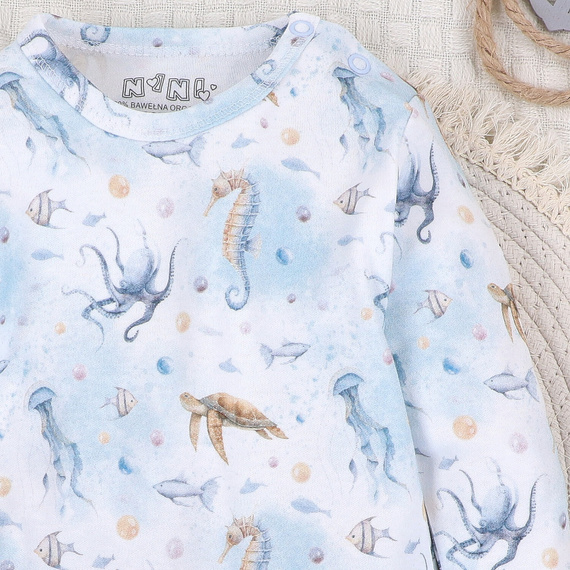 ABN-5445 Body de algodón orgánico Sea Of Joy de Nini - algodón orgánico, manga larga