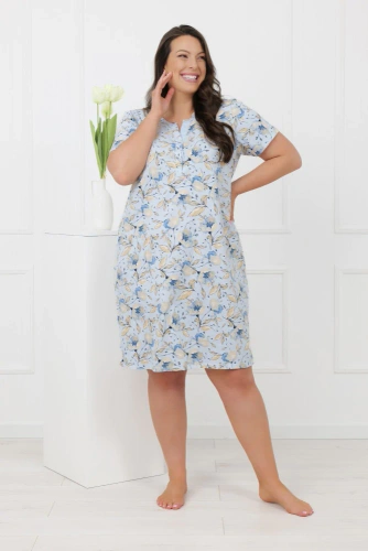 Camisón de señora CELOZJA Moda italiana polo de algodón manga corta