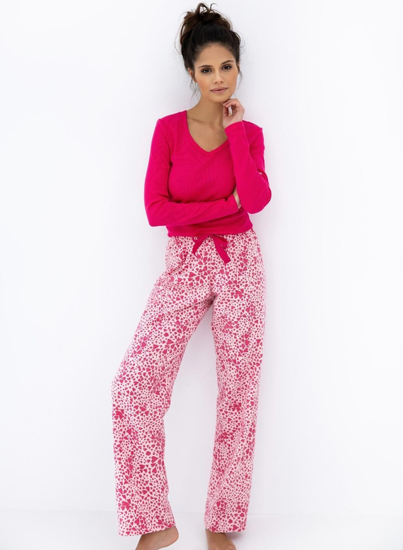 Pijama Landry Ladies Sensis rosa - algodón, manga larga, corte cómodo