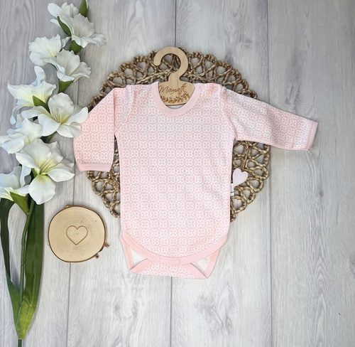 Body bebé Mamatti BD15926 algodón manga larga flores