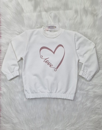 Love Heart Sudadera niño Bambarillo crudo - sudadera de punto, algodón con elastano