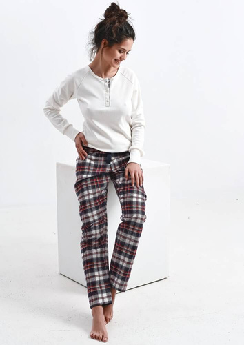 Mollie Pijama de mujer Sensis Interlock - crema