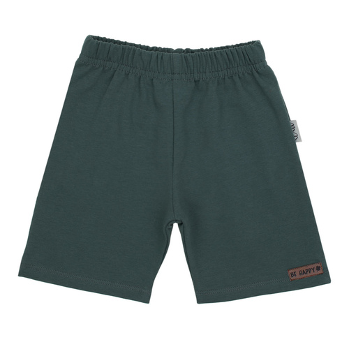 169516 Pantalones cortos Nicol para niños - unisex, algodón con elastano, cómodos, confeccionados en polipiel - verde embotellado